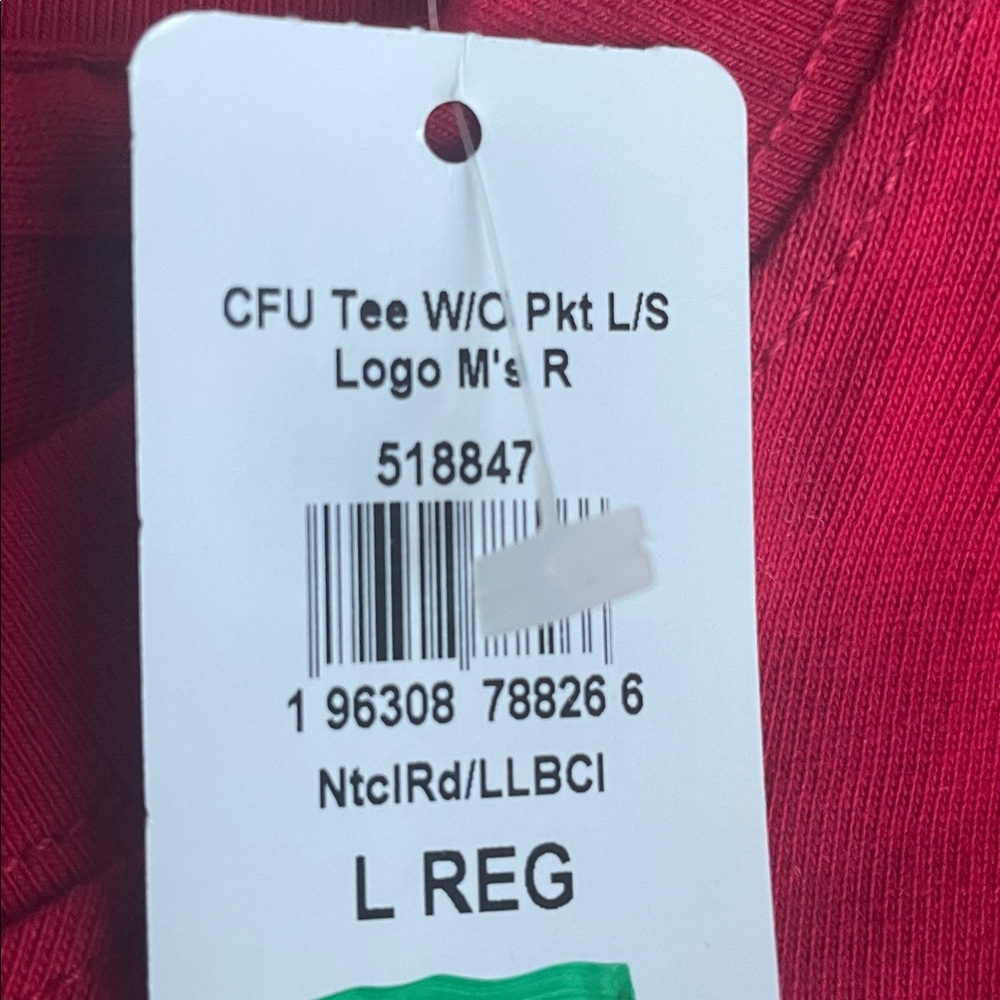 L.L. Bean Classic Red Crewneck Shirt - Picture 7 of 7